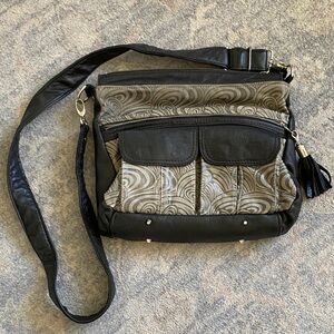 Black and Gray Crossbody Bag ByPiera